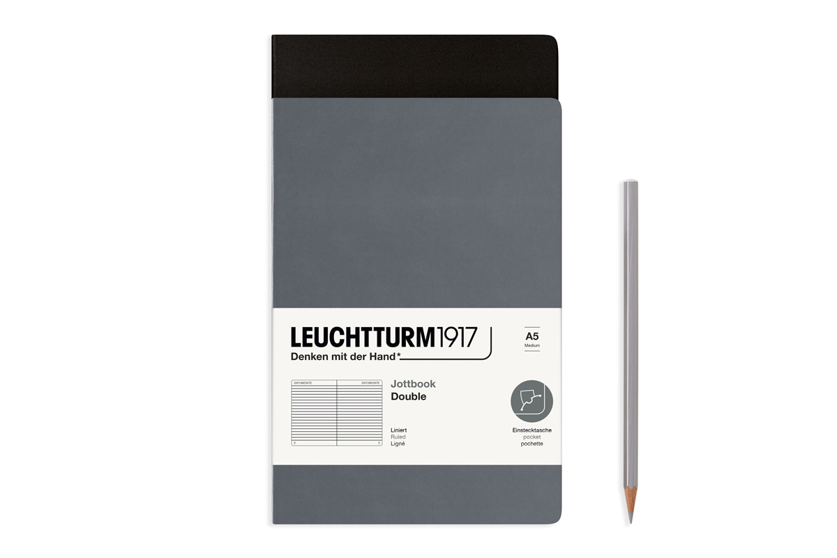 LEUCHTTURM1917 Jottbook Ruled A5 Anthracite & Black